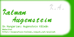 kalman augenstein business card